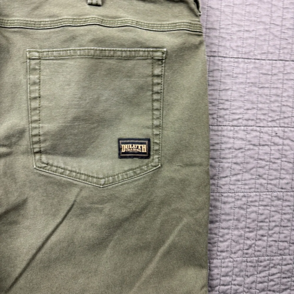 Duluth Trading Co Men 40x30 (40x26) Flex Fire Hose Relaxed Fit Pants Olive Green